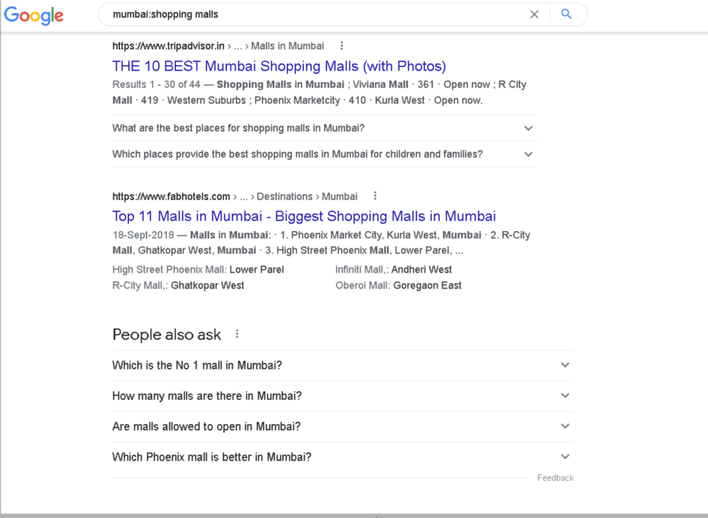 loc google search operators